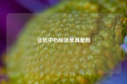 征信中心短信是真是假