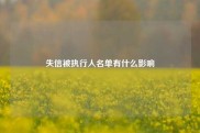 失信被执行人名单有什么影响